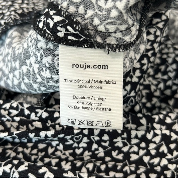 Rouje Wanda Jumpsuit In Black & White Micro Floral - Picture 15 of 15